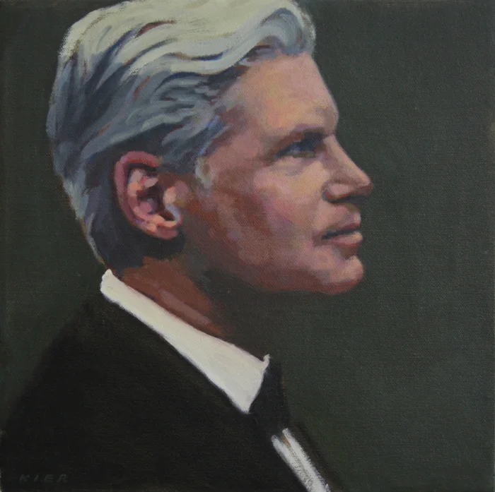 A Side of Larry, Oil on Canvas, 12 x 12