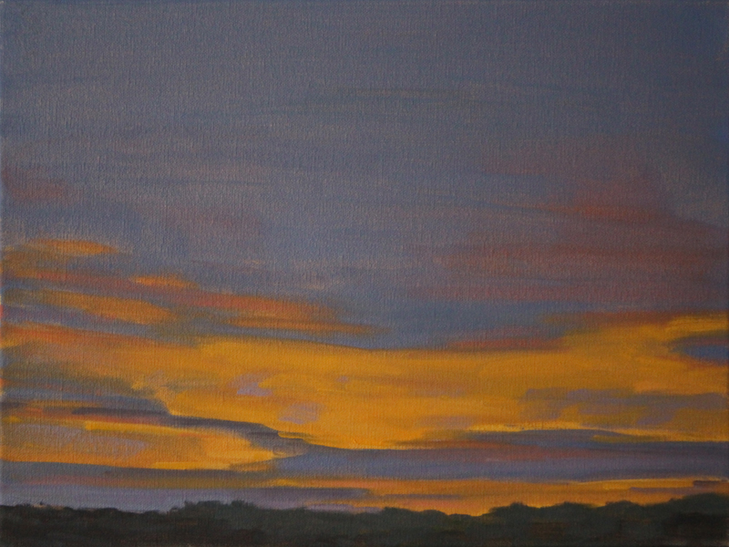 Burning Sky, Oil on Canvas, 12 x 16