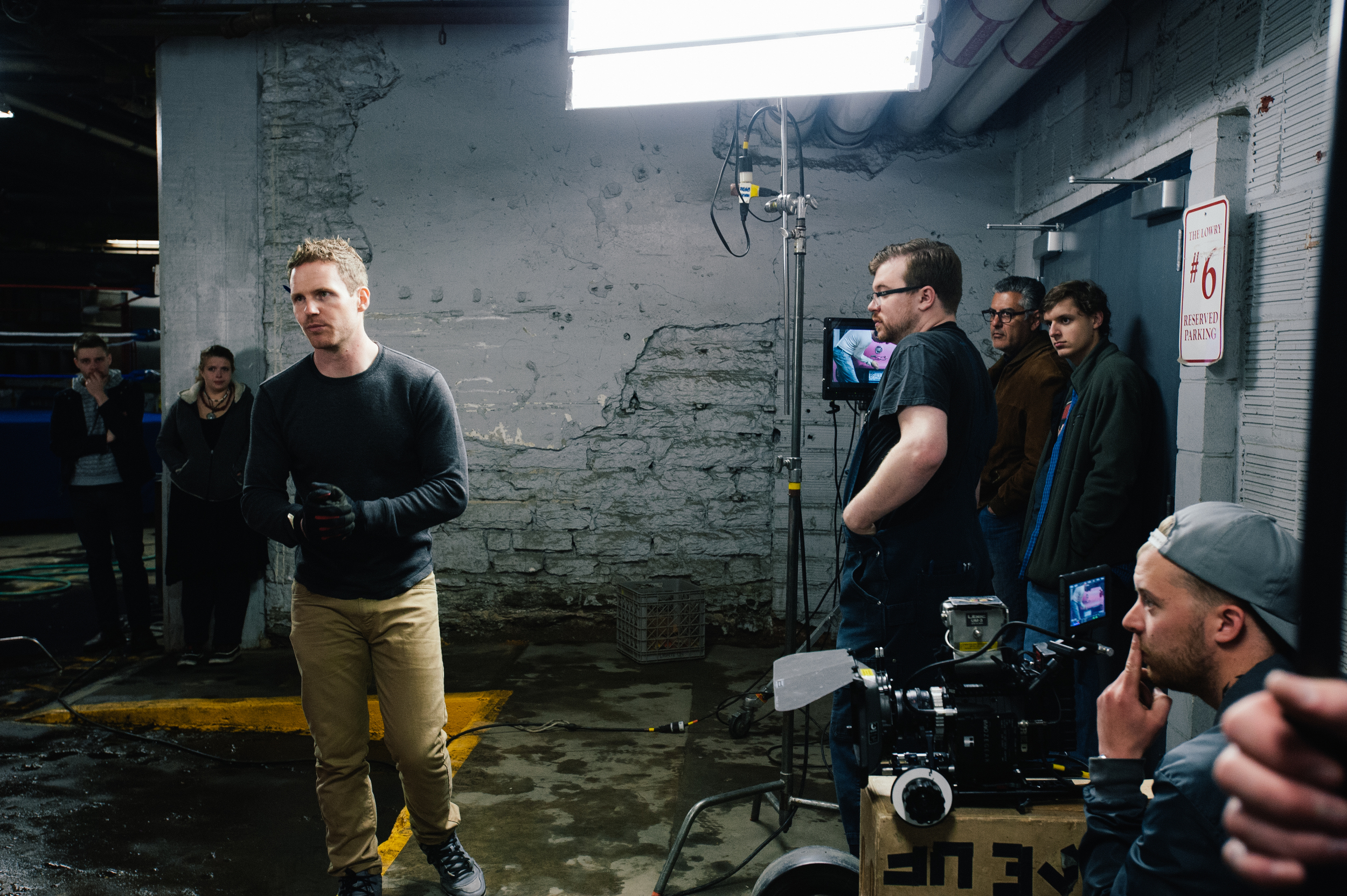 Director Jake Woodbridge leads the crew 