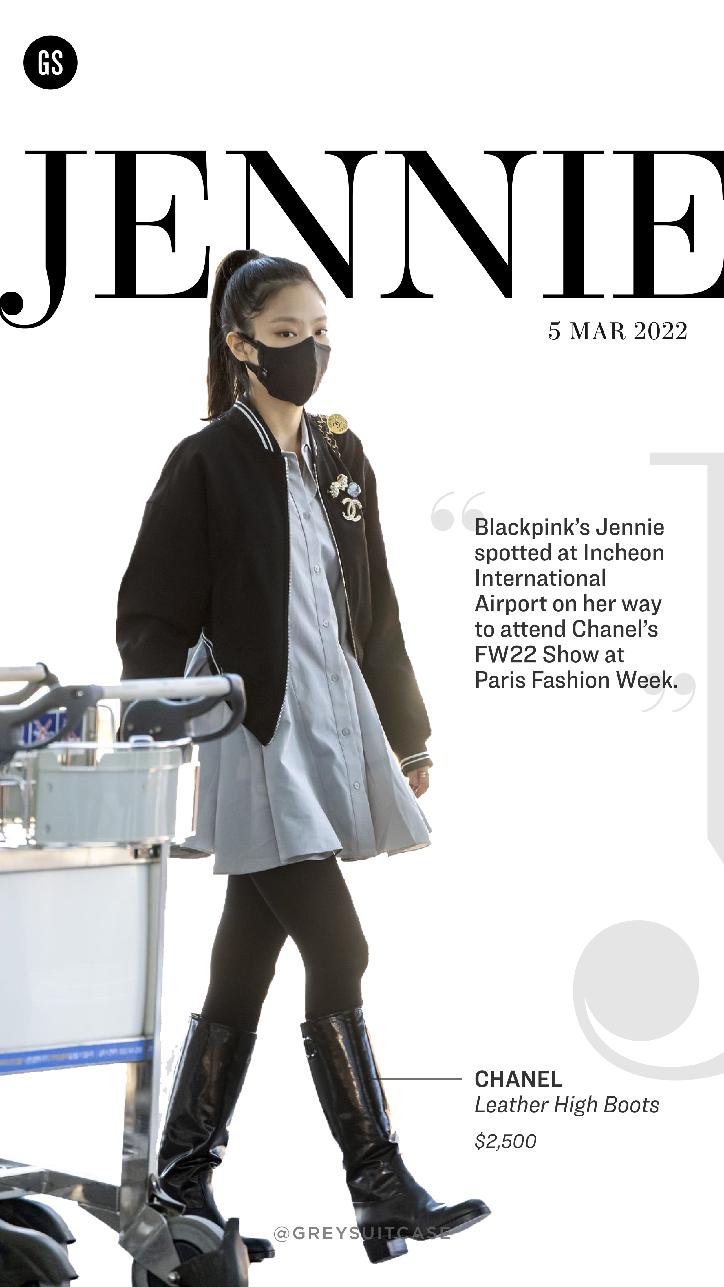 Blackpink Jennie at Incheon Airport — Greysuitcase