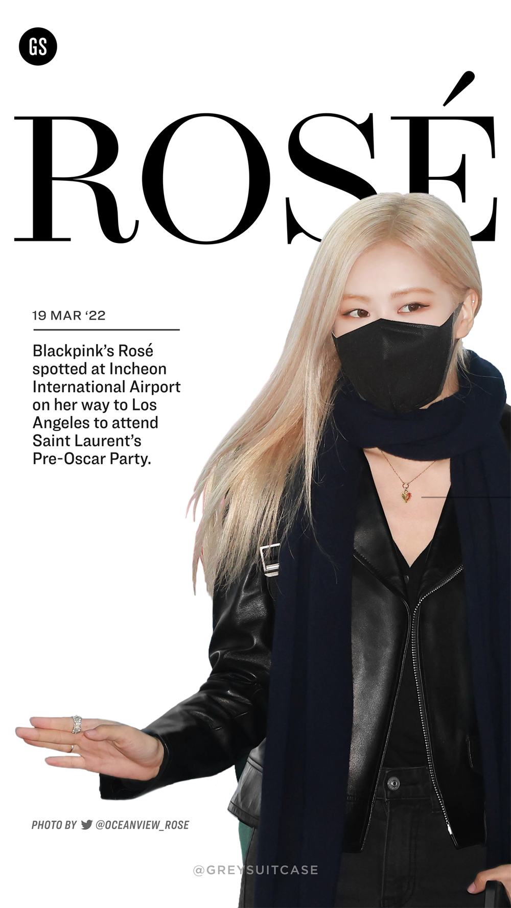 Blackpink Rosé at Incheon Airport & L.A Sightings — Greysuitcase