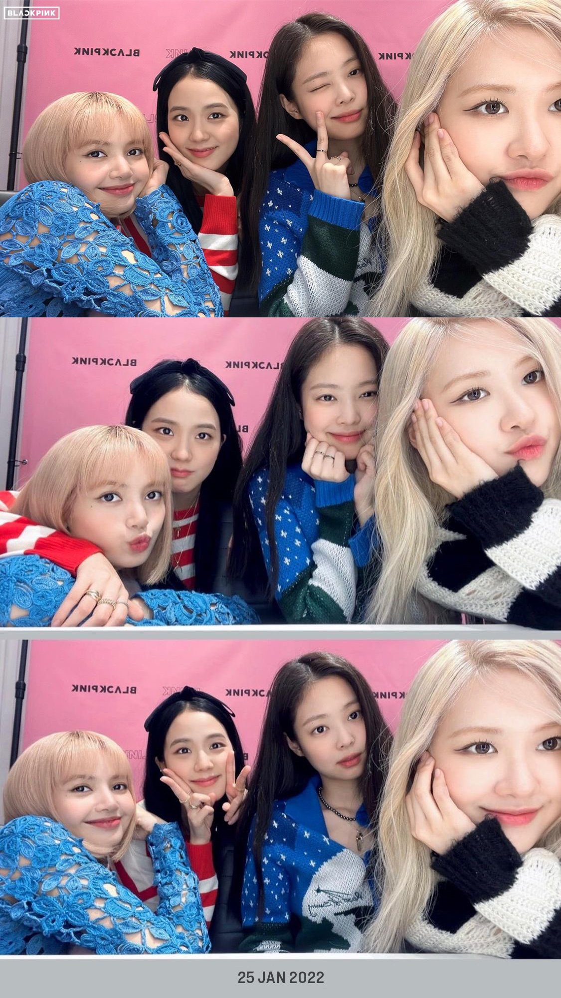 Blackpink WeVerse Global Official Fanclub video call event in January 2022
