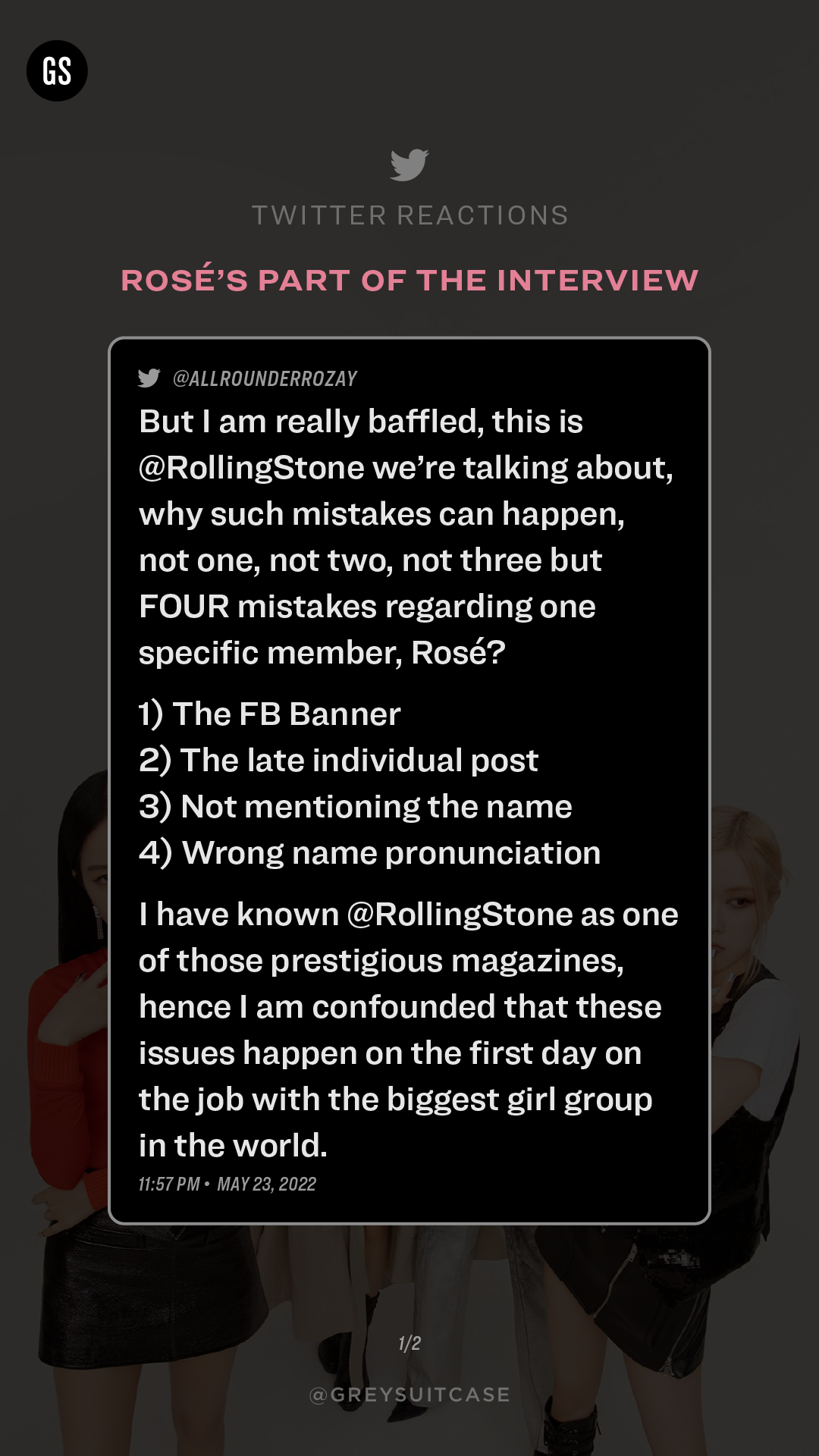 Blackpink x Rolling Stone Twitter Reactions