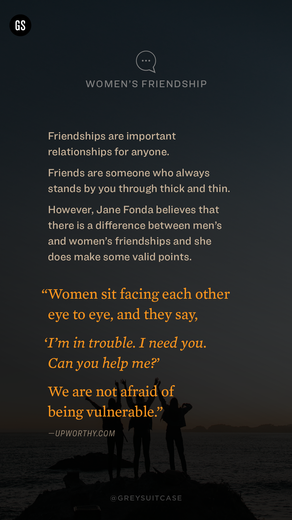 Greysuitcase - Jane Fonda on Intentional Pursuit of Friendship