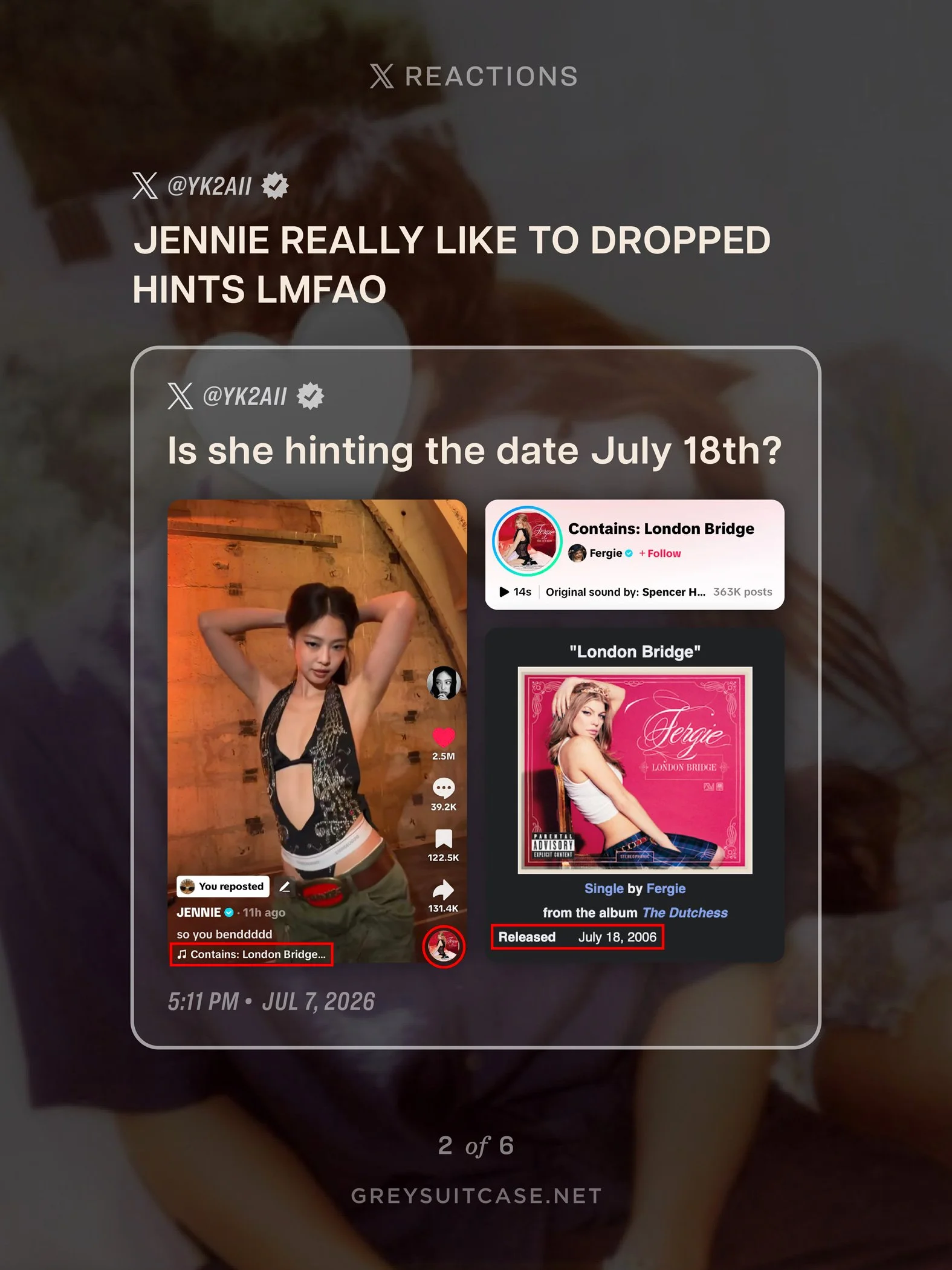 Greysuitcase - Jennie 'Less Than a Lover' MV Teaser 01 X Reactions