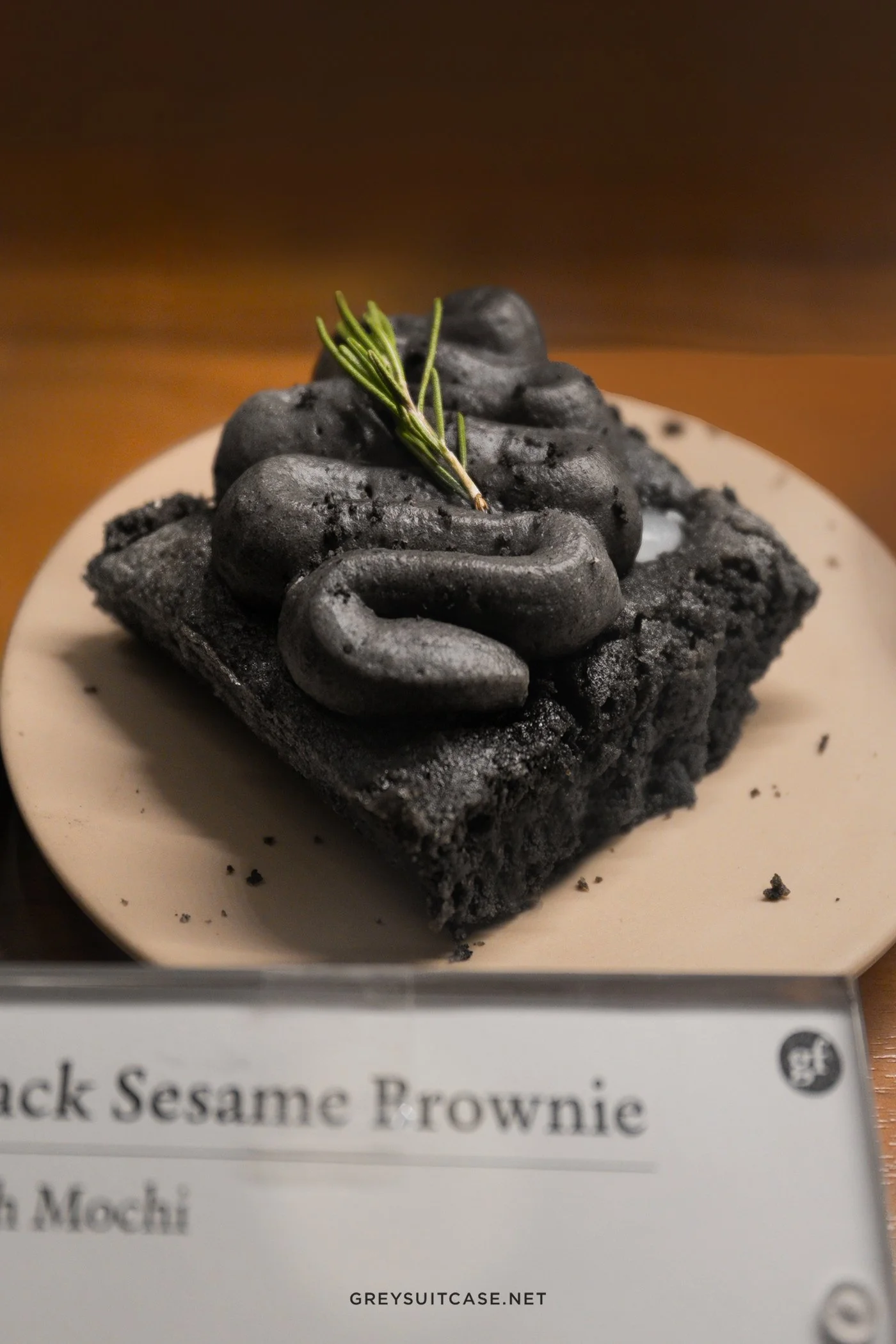 Greysuitcase San Francisco Cafe Series: The Buoy - Black Sesame Brownie, Hayes Valley, San Francisco, California.
