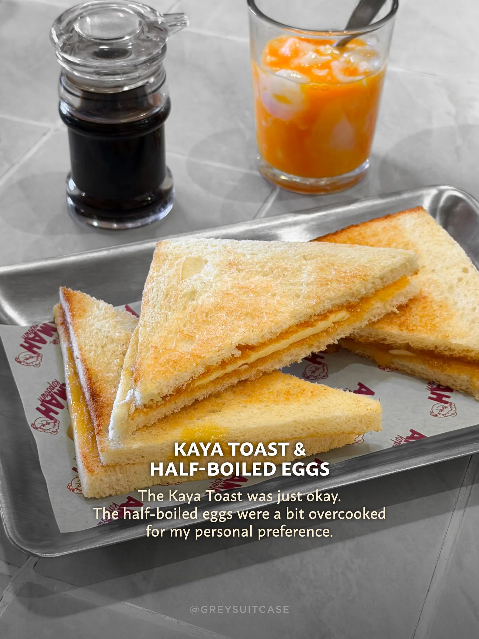 Greysuitcase F&B Finds: Kaya Toast & Half-Boiled Eggs Amah Kopitown Golf Island, Pantai Indah Kapuk (PIK), North Jakarta, Indonesia.