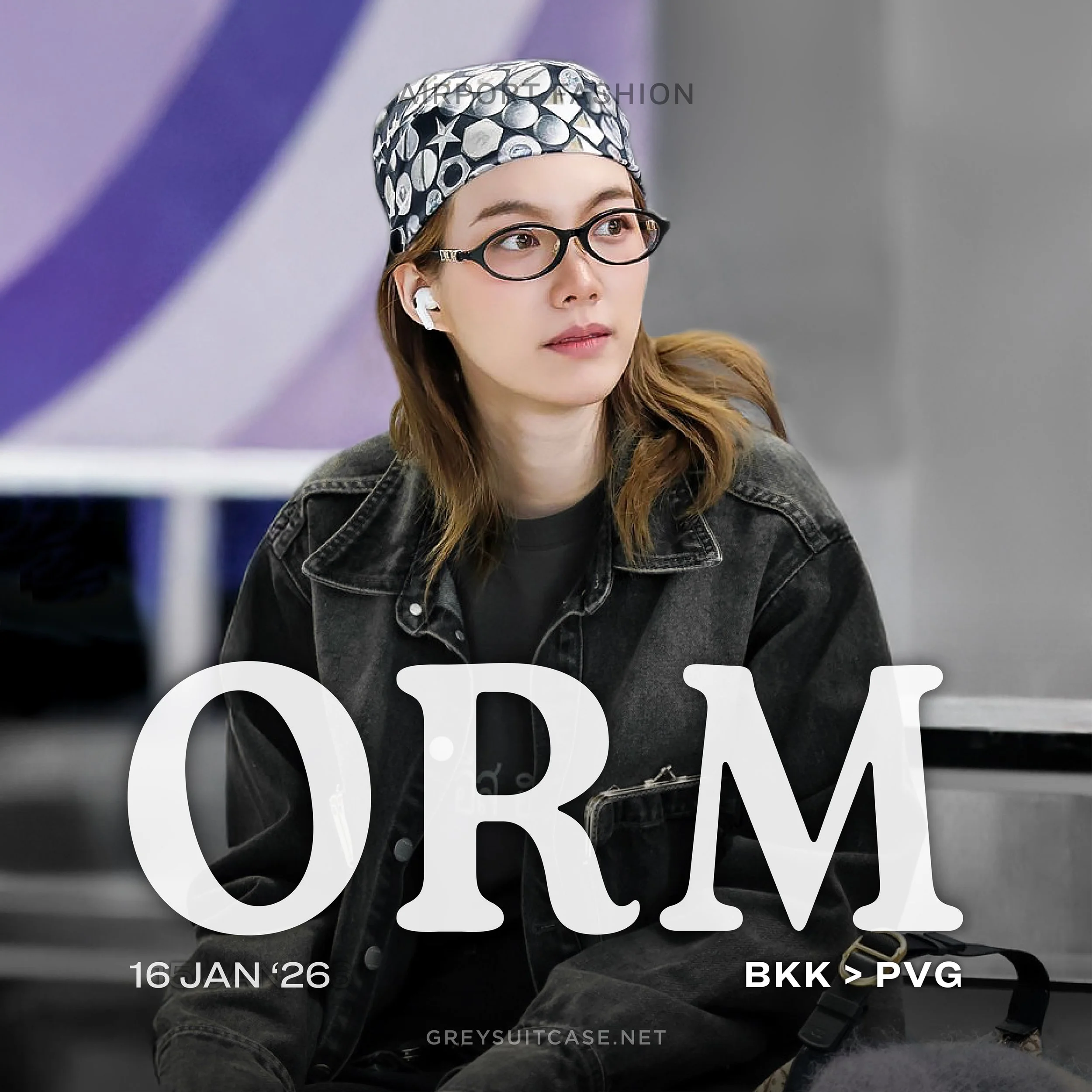 Greysuitcase - Orm Kornnaphat at BKK Airport Heading to Shanghai.