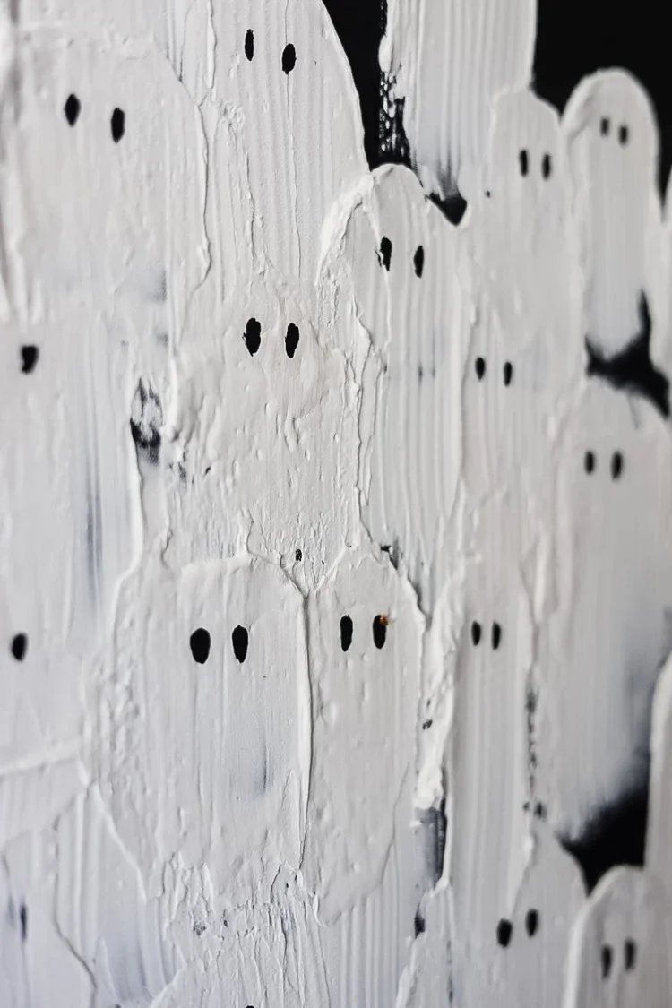Creative Night Out-In – Textured ghost canvas