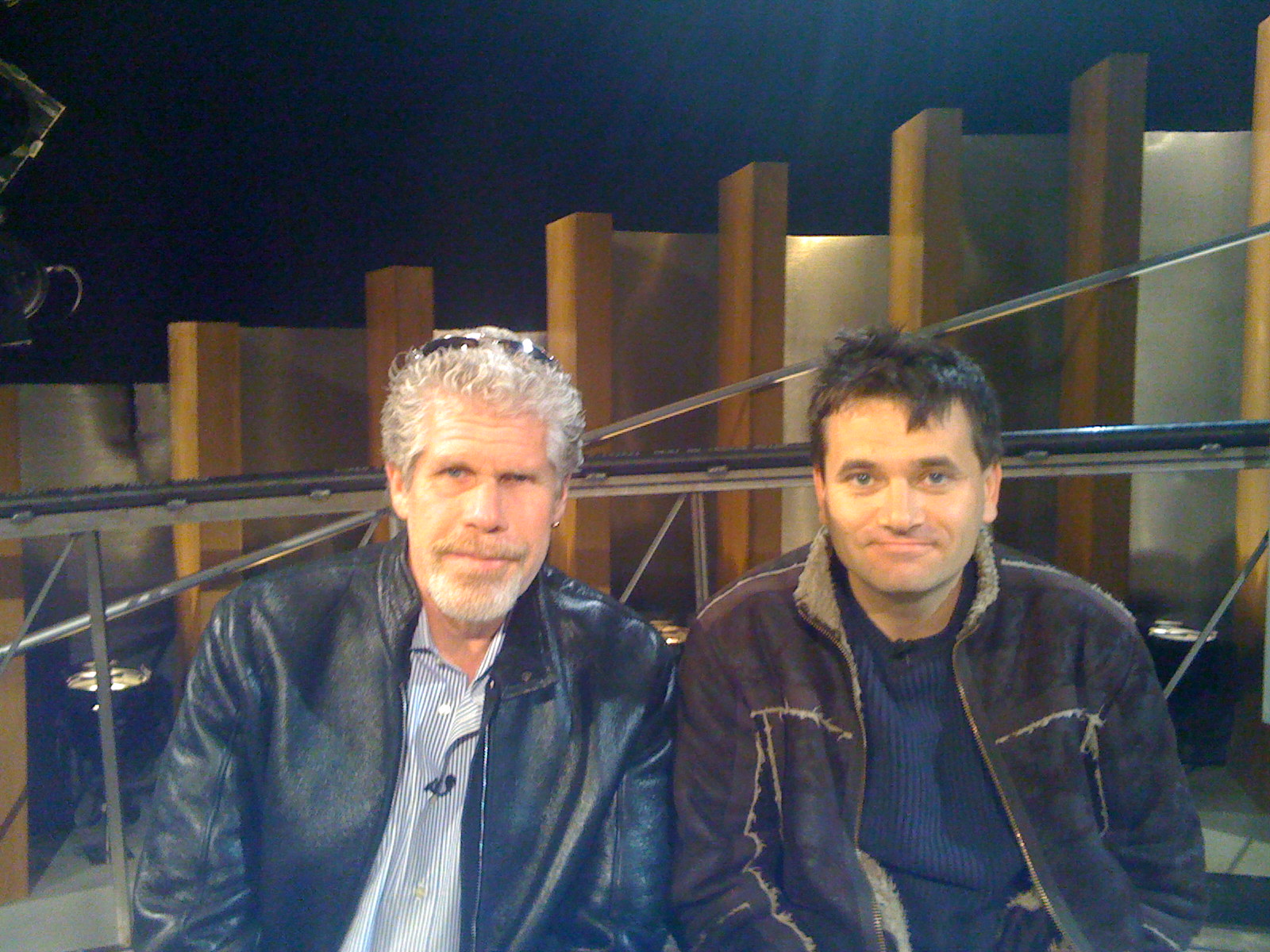 On a publicity tour with Ron Perlman.