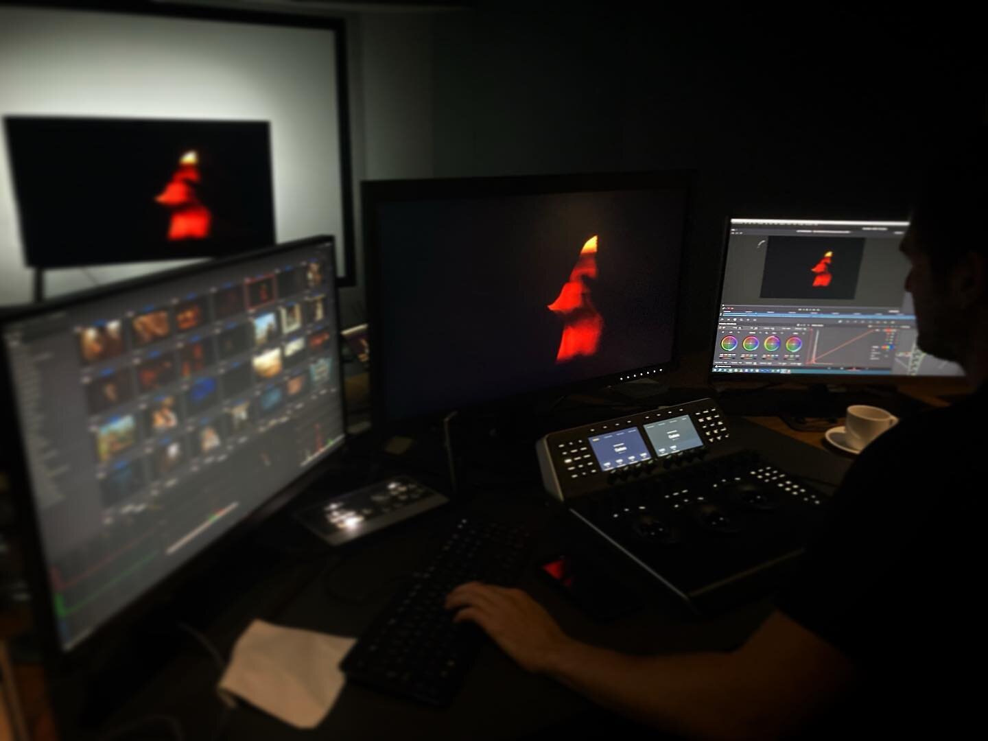 Grading with DP August Jakobsson at Coda Post Production in London. Beautiful stunning images - some of the best footage I&rsquo;ve ever directed. Huge thanks to Coda Post. Great place to grade. 
Director of Photography @augustjakobsson_iks Editor @o