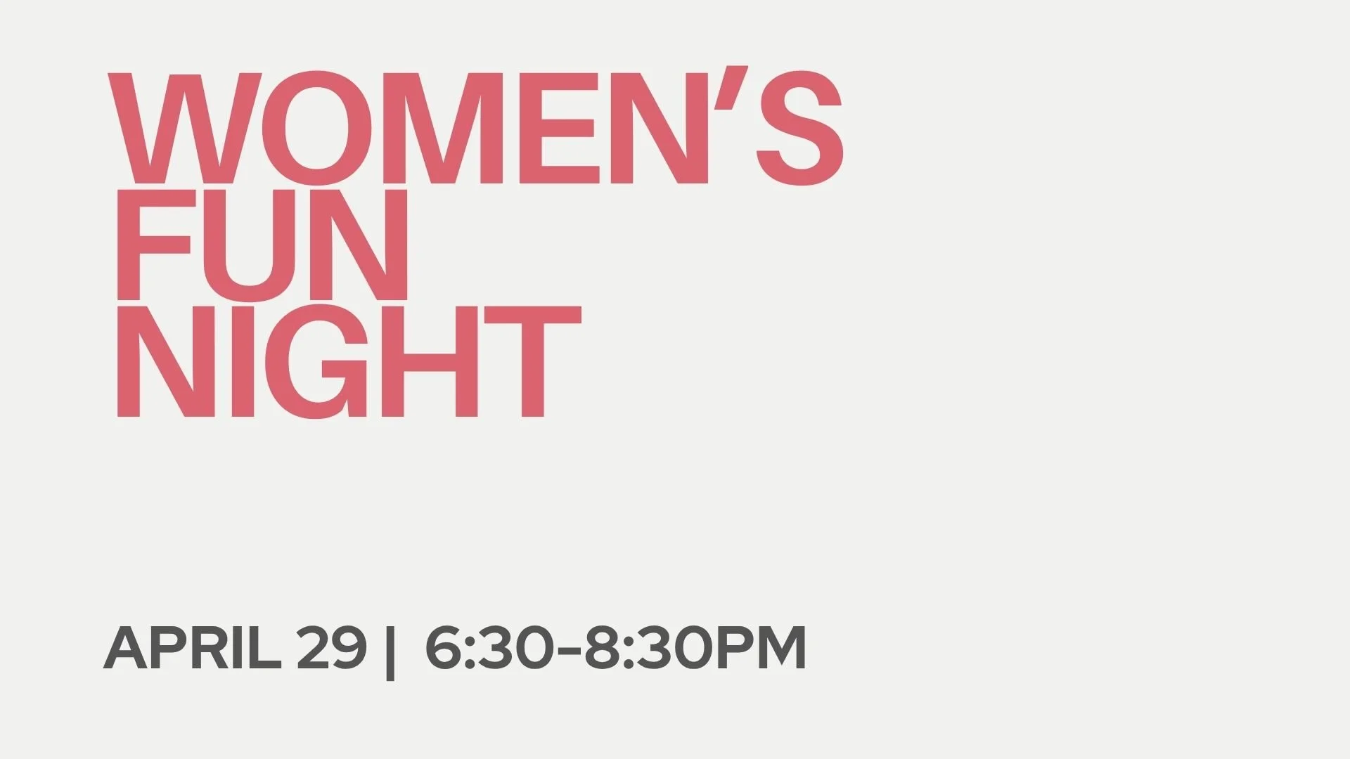 Women's Fun Night
