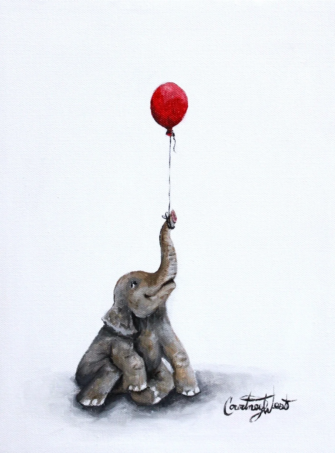 Nursery Elephant with balloon