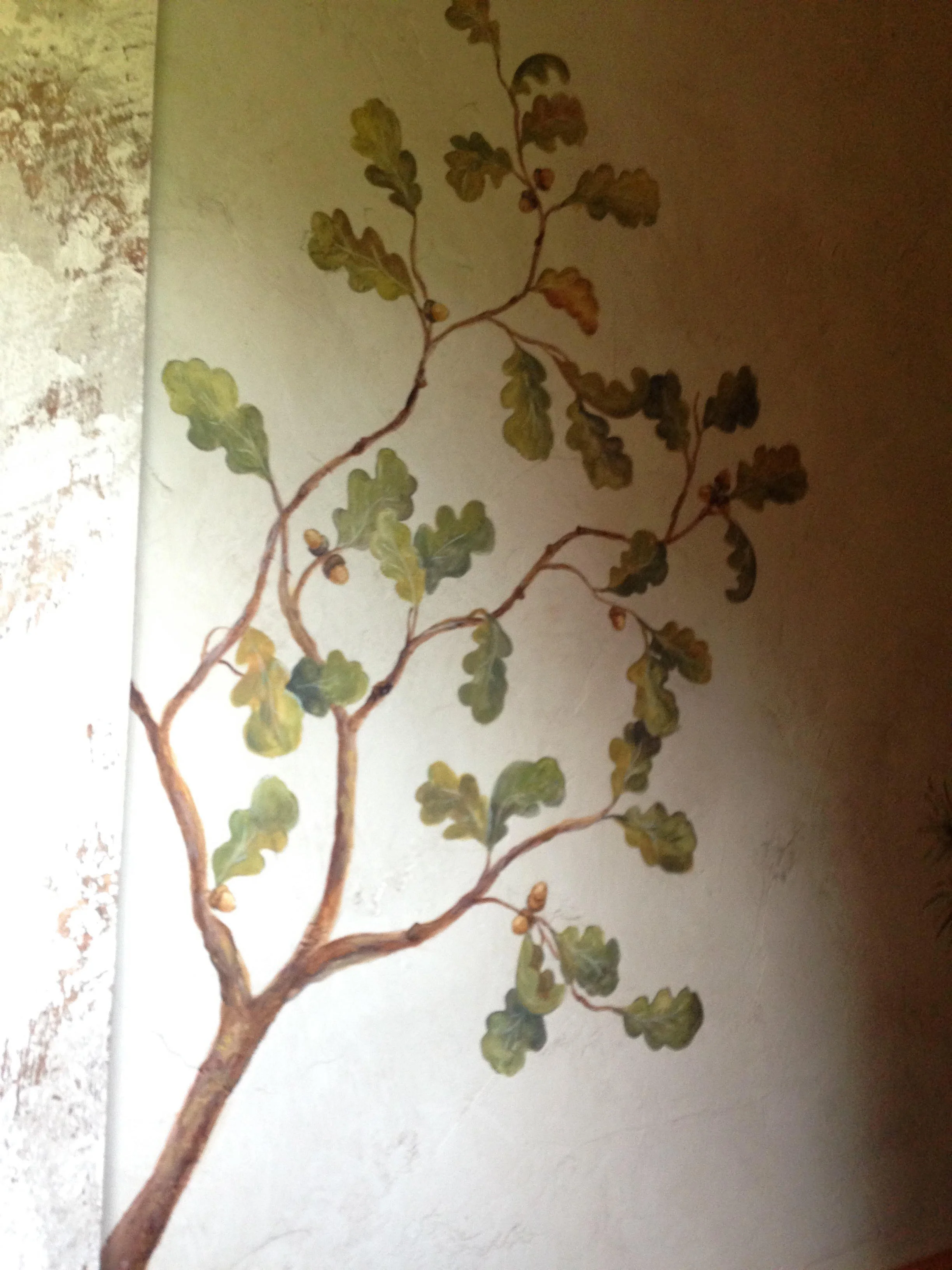 powder room mural