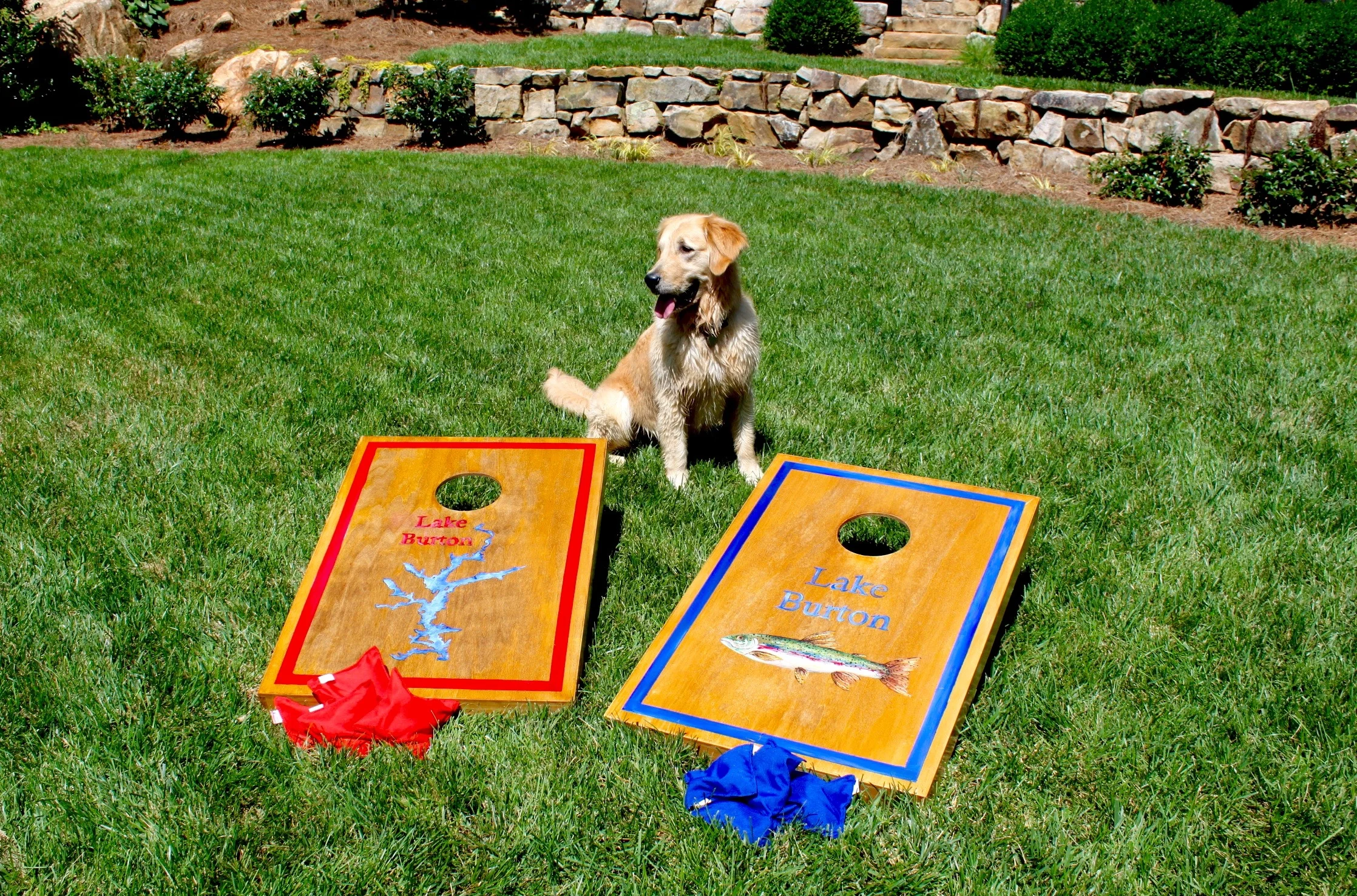 Lake Burton Cornhole Baords
