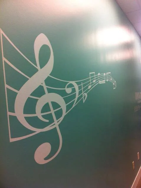 WALL MURALS ON OUR SOUND PROOFED WALLS