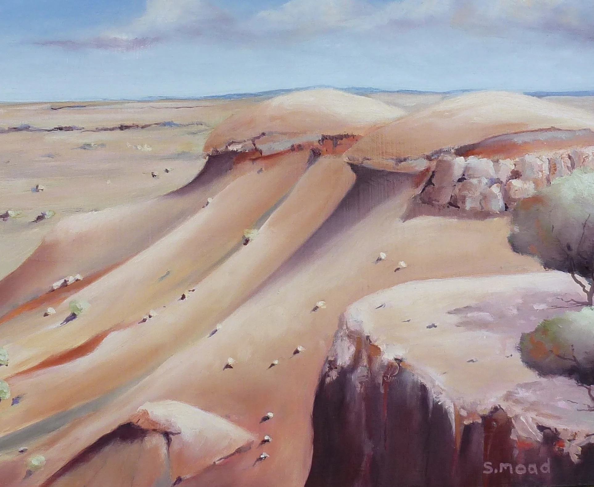"Painted Desert - No 2" Oil on masonite Size: 30cm x 25cm / 12" x 10 inches SOLD $1000