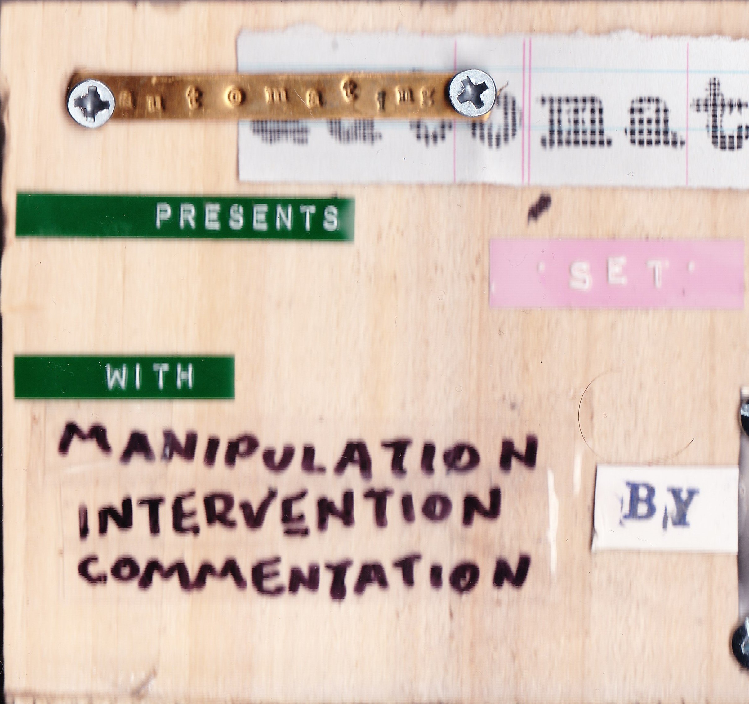 Automating has been manipulated, intervened upon and commented on by the Hafler Trio.

And the end result is the new album, SET. 

From ancient Mac computers running bespoke software and operating systems to tyre irons to lullabies to wheezing casset