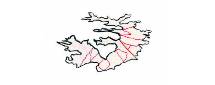 Five Walks I Couldn't Do (and may never be able to) , 2010 Working sketch