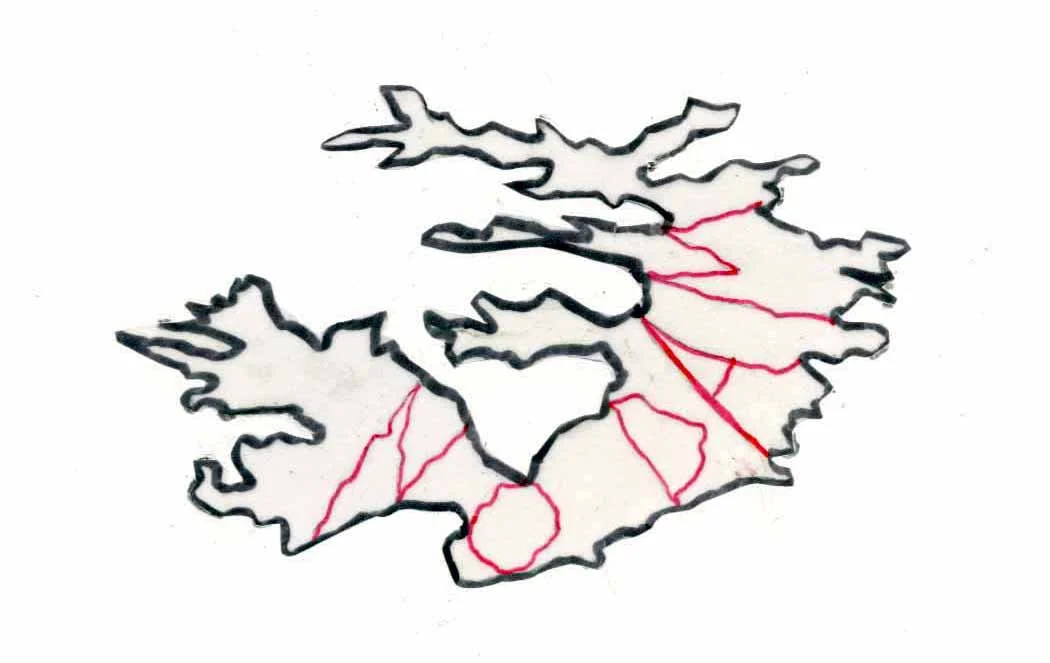 David Watson, Five Walks I Couldn't Do (and may never be able to) 2010, working sketch 6 x 8 cm