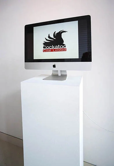 David Watson with Denise Corrigan, Checkout + Ransom Note (2013), Powerpoint (20 images), audio, iMac DW speaks about Checkout + Ransom Note