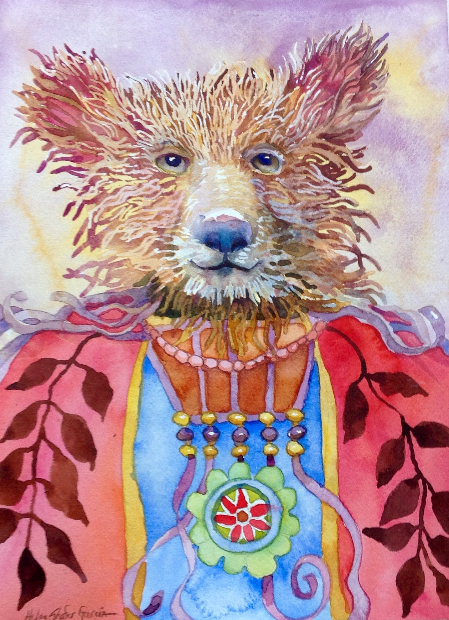 Oso Chico watercolor, 2015 14” x 10”