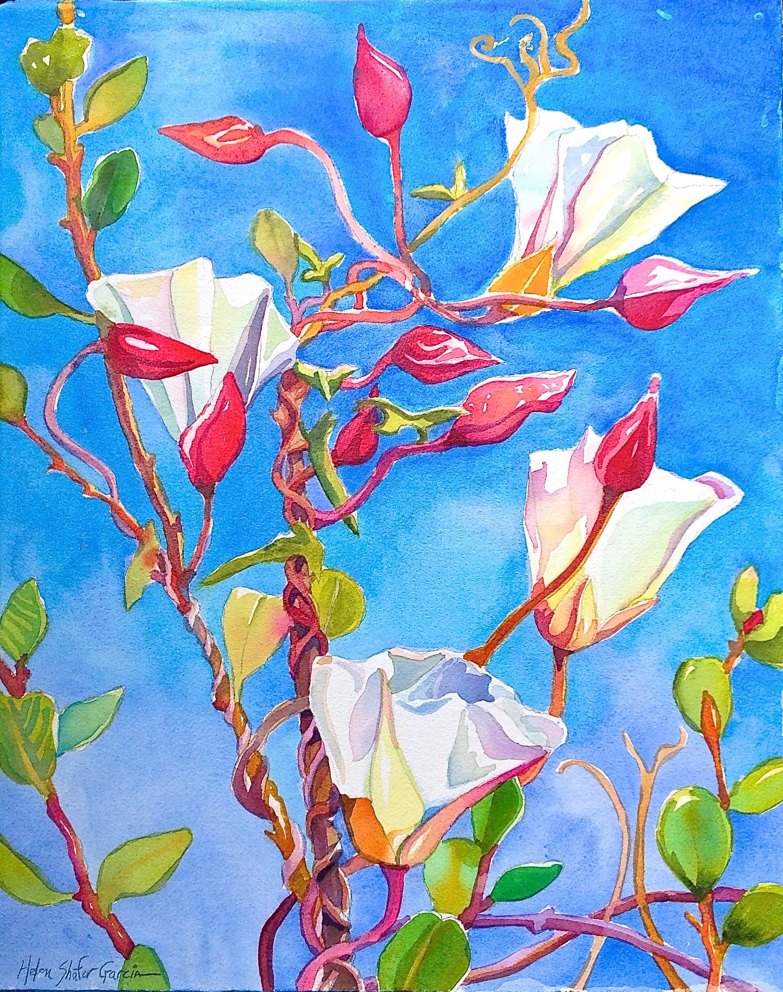 Tangled up in Blue watermedia, 2014 Sold