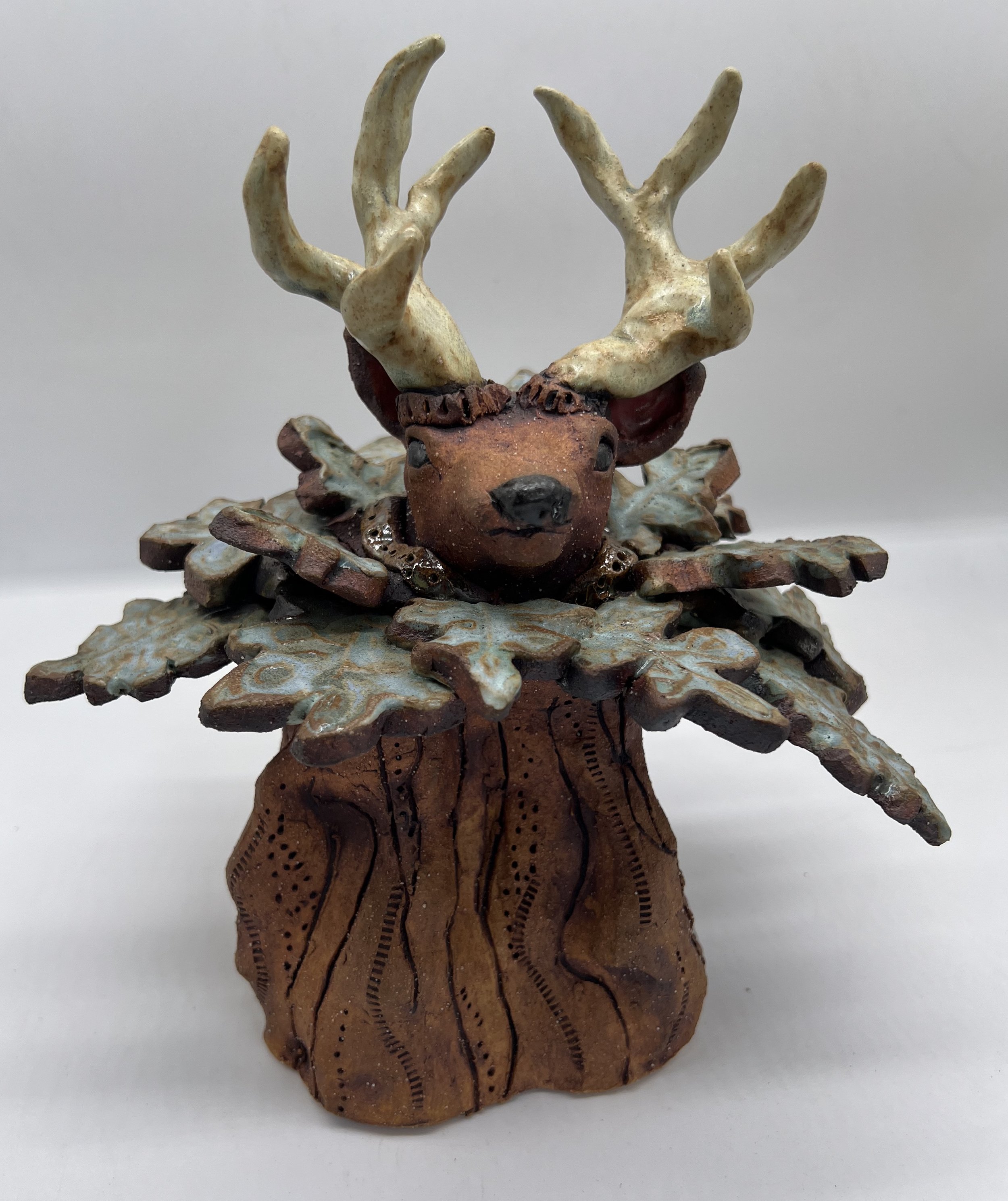 Holly. Ceramic Sculpture 2025. The Enlightened Ones. These souls have transformed into living native Oaks and have contributed to the essence of love.