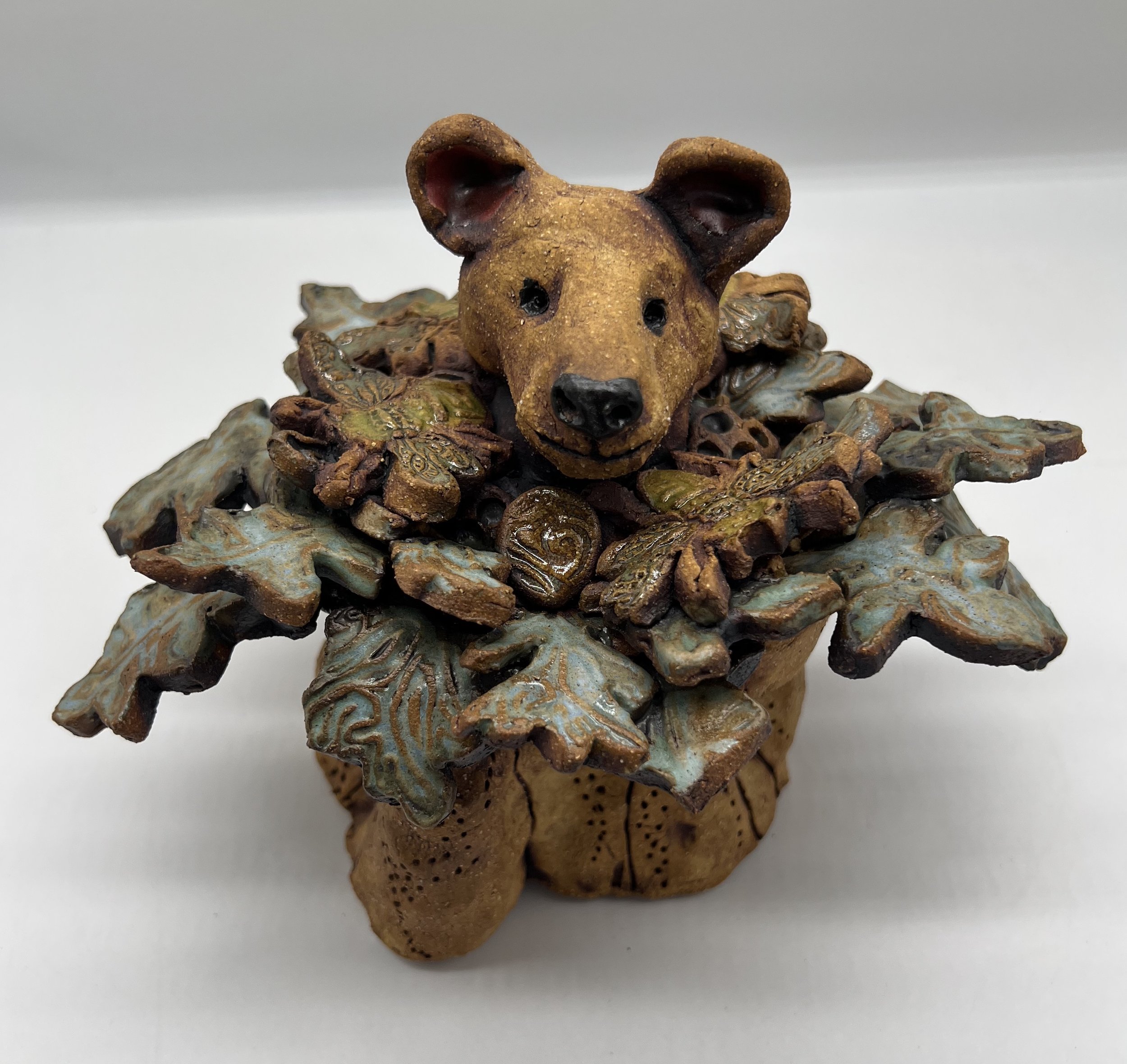 Chryso . Ceramic Sculpture. 2025. The Enlightened Ones. These souls have transformed into living native Oaks and have contributed to the essence of love.