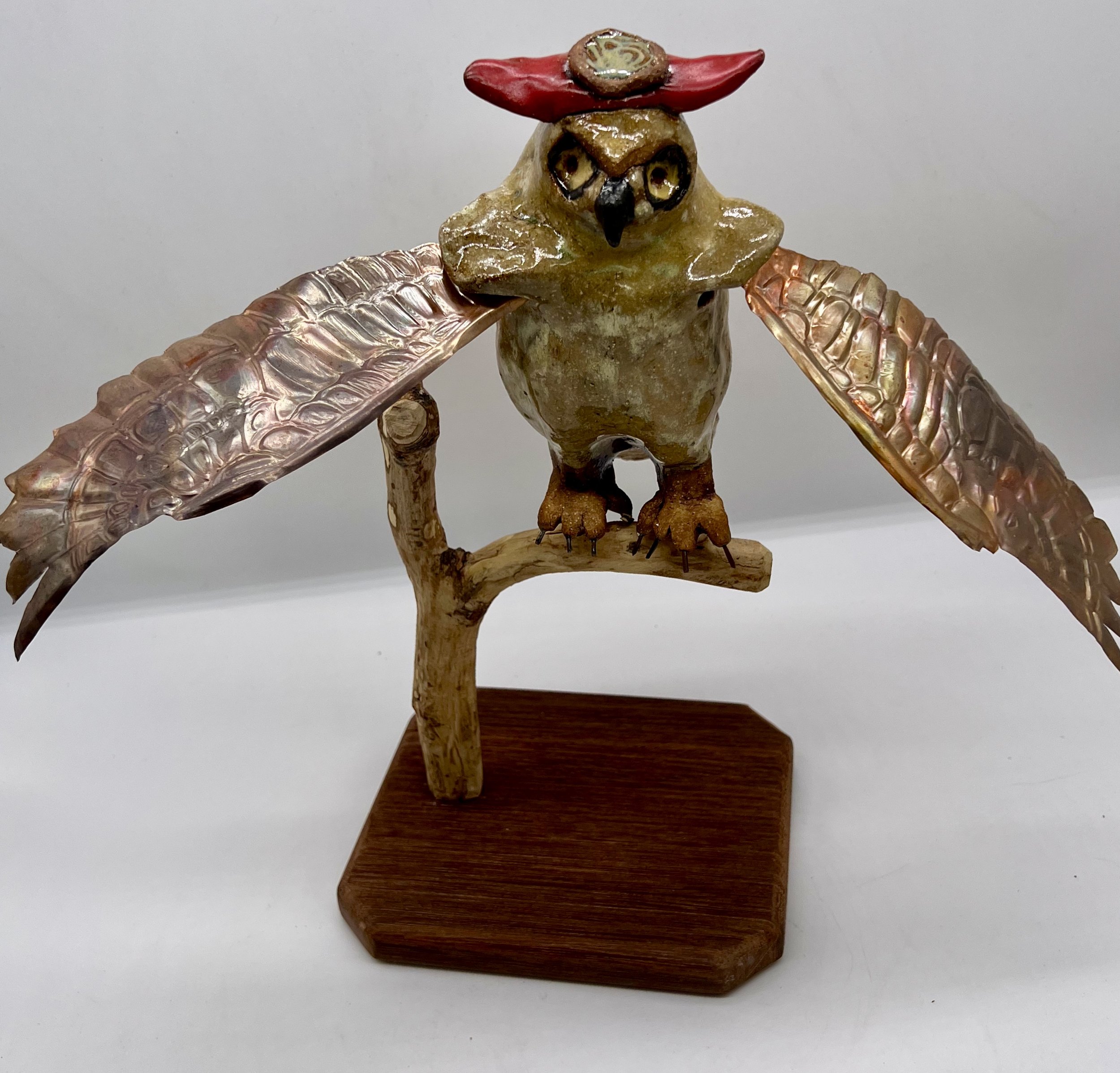 Bubo. Ceramic Sculpture. 2025.The conservators These birds have the ability to soar above the oaks to carry on traditions, storytelling, and longevity for the oaks