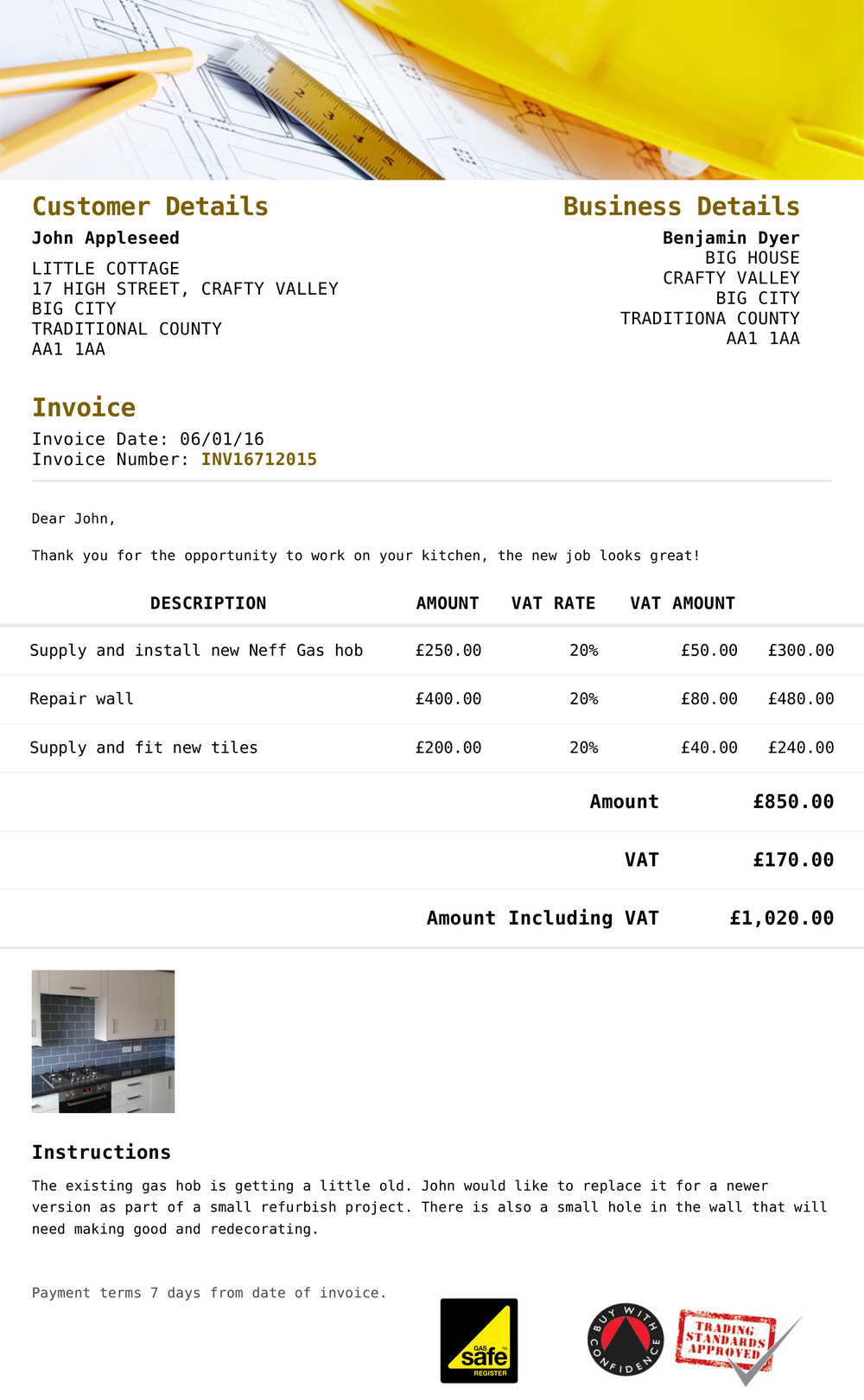 Software for Builders and Construction Businesses - Powered Now Inside Invoice Template For Builders