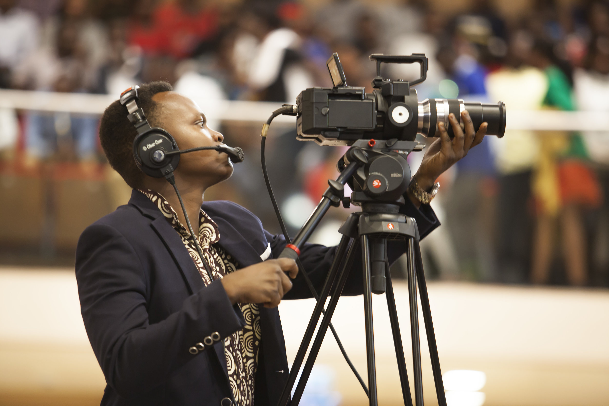 Yves Hirwa Emmanuel on Sony FS700 at WorldSkills Opening Ceremony