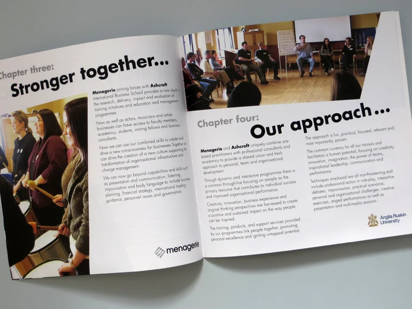 Menagerie/Anglia Ruskin brochure