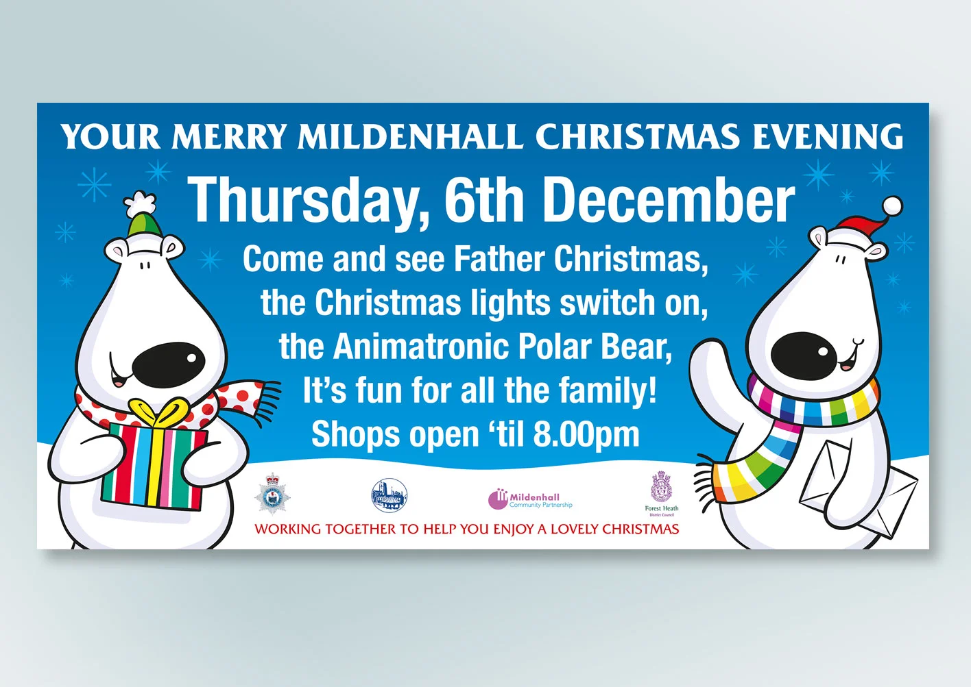 Mildenhall vinyl hanging banner