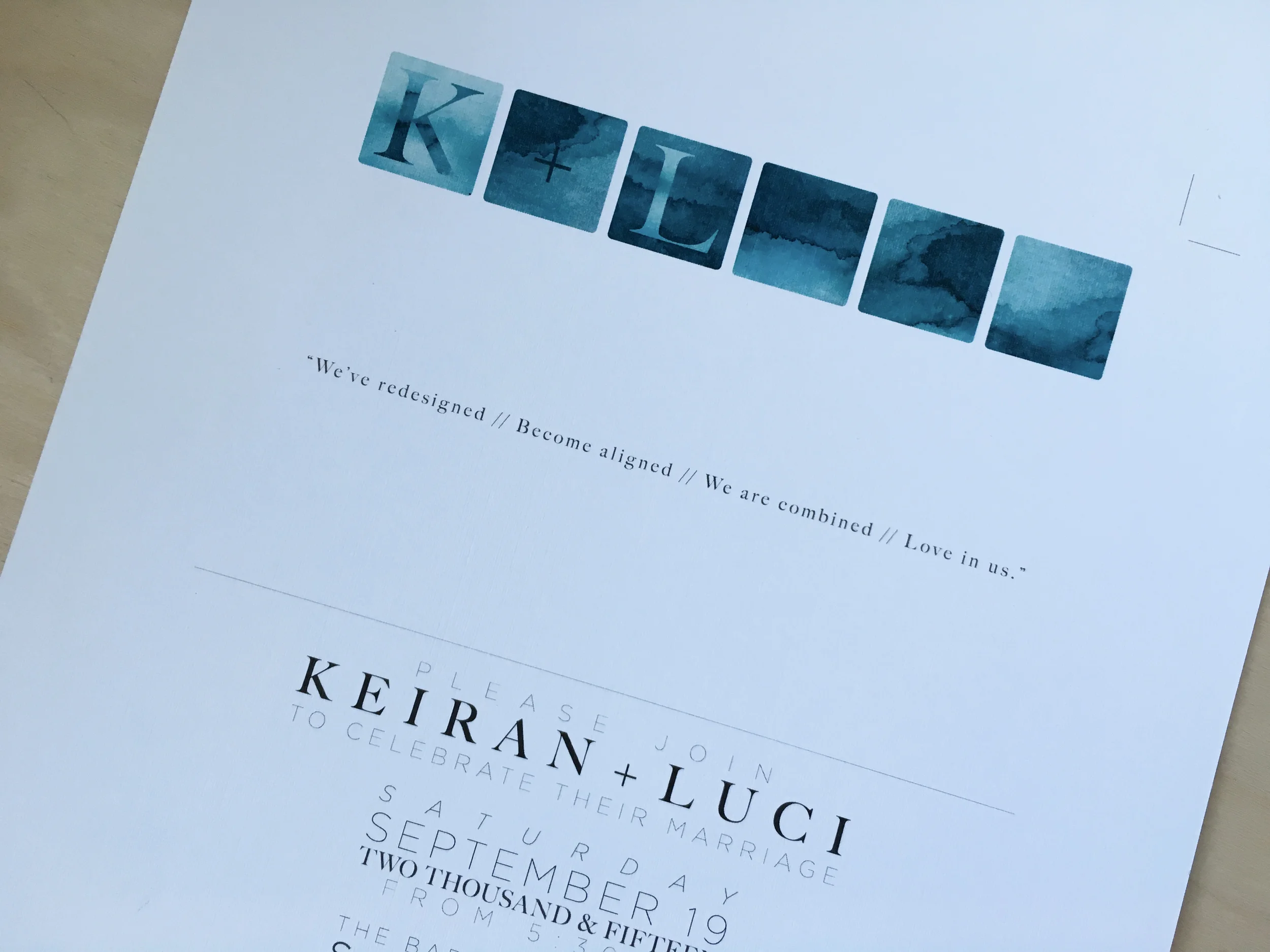 LK invite inside cover