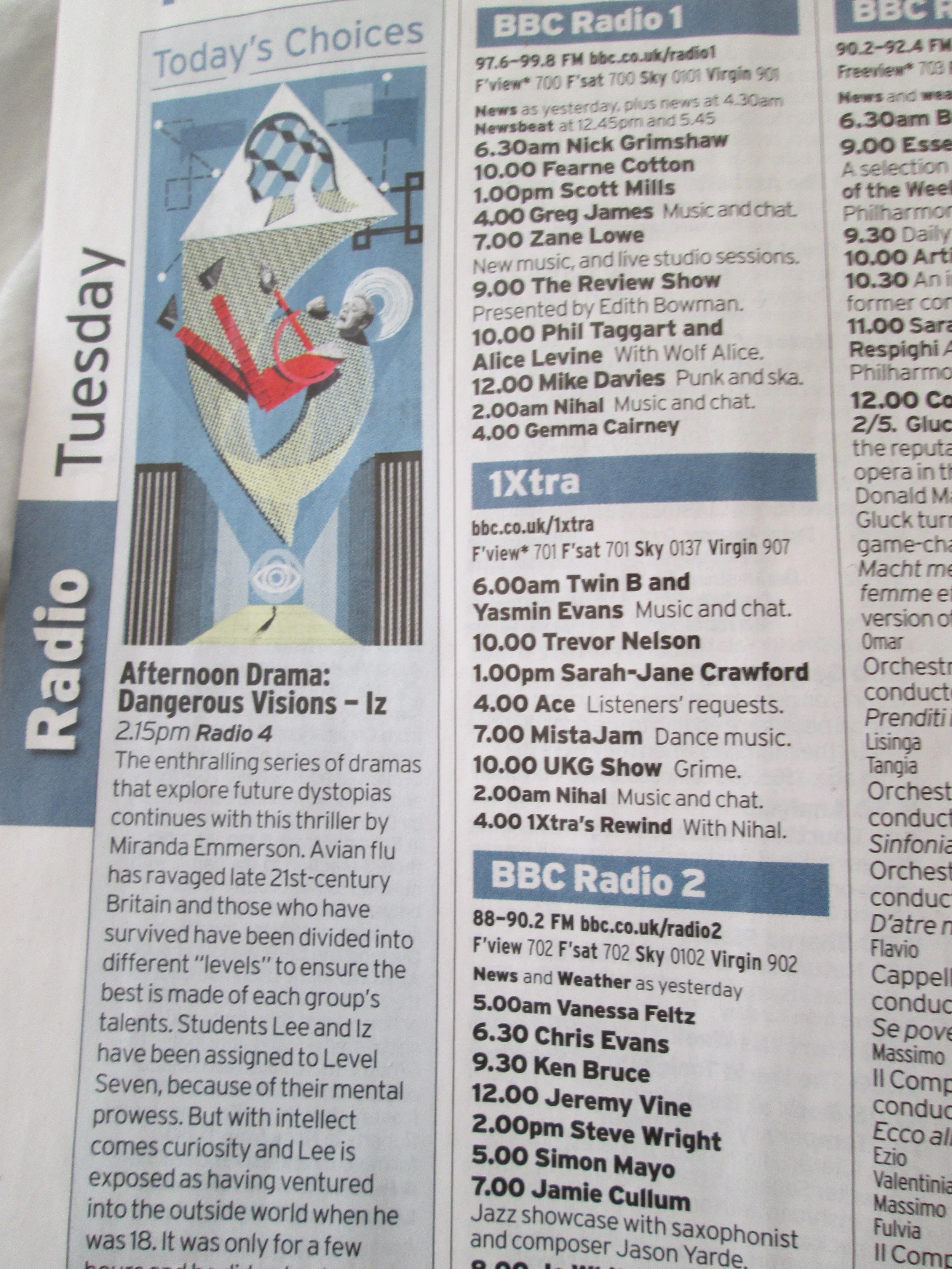 Radio Times made it Today's Choice...
