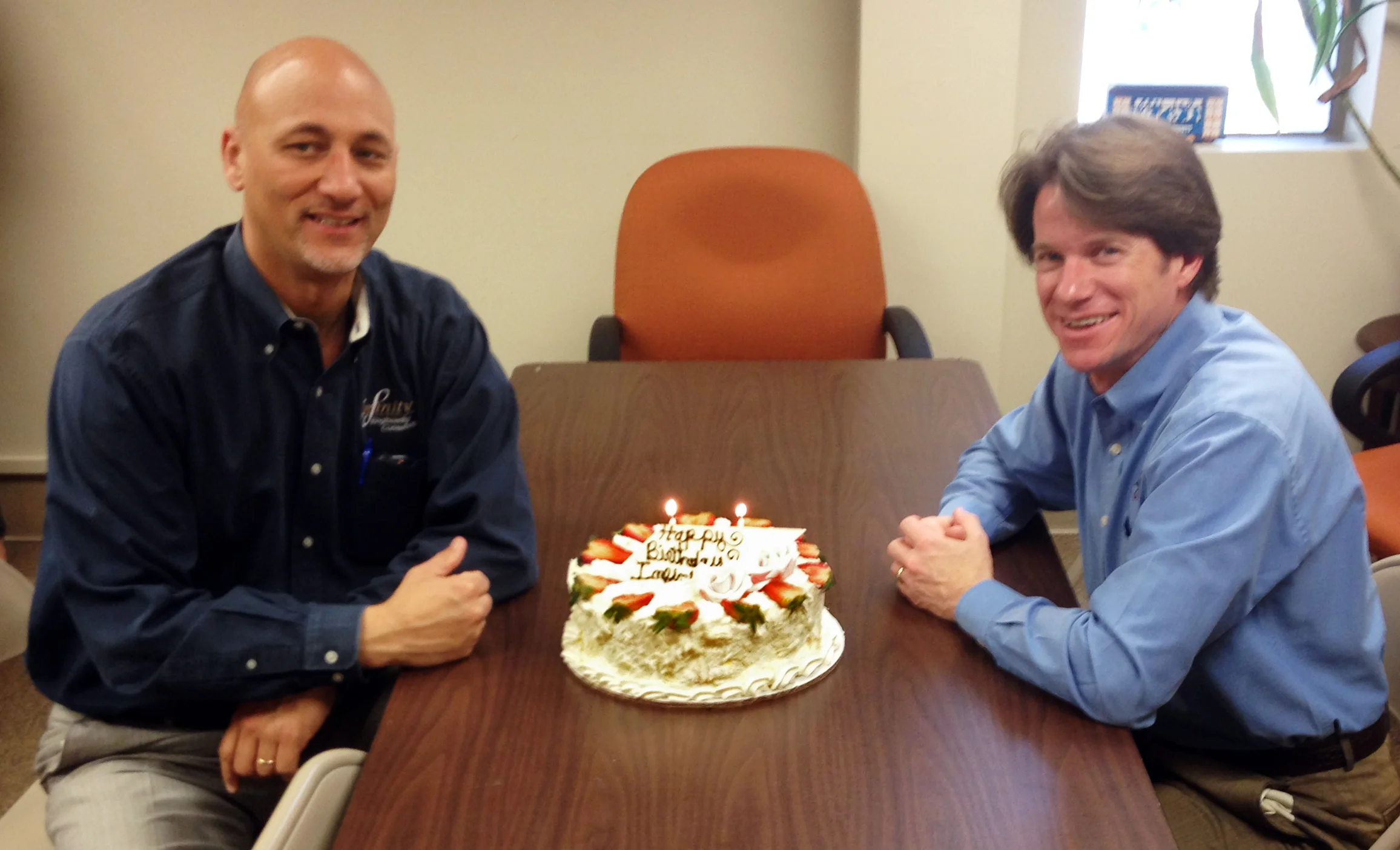 Principal Parnters Raoul Chauvin, left, and Bill Thomassie celebrate Infinity Engineering Consultants' 11th anniversary on March 4, 2015.
