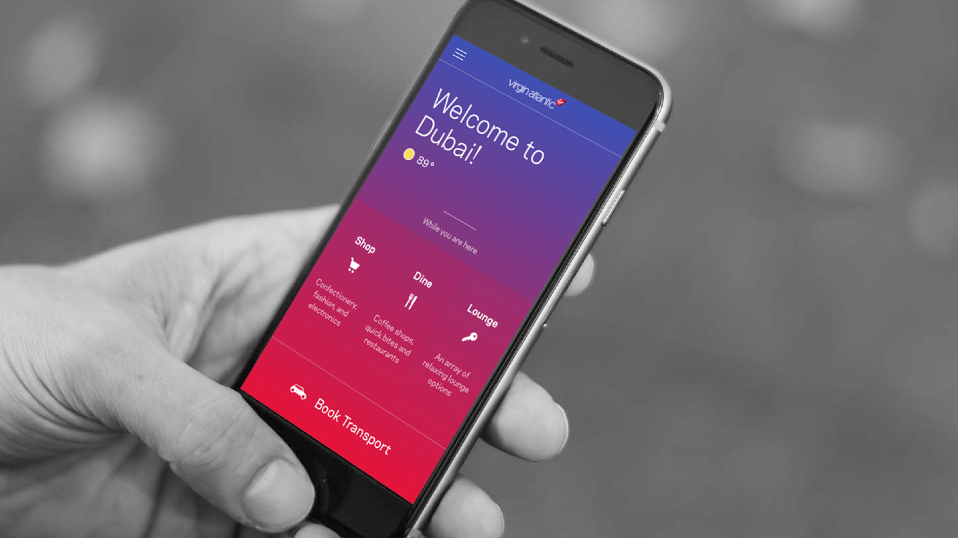 There is a disparity between the current experience of booking a flight on Virgin Atlantic and the customer service during the actual flying experience. Virgin Atlantic can connect their online and offline customer experience by anticipating the needs of travelers and providing relevant information such as dining and booking transportation when you land in a new destination.