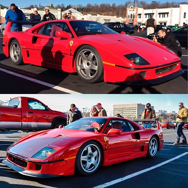The morning of November 22, 2014 started cold and early for this Ferrari F40 and its owner. On a morning where my car&rsquo;s air temp gauge displayed 15&deg;F at 7 AM, the tandem traveled from Virginia. #ferrarif40 #ferraris #ferrarilovers #ferraric