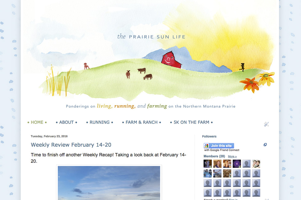 Blog header and background