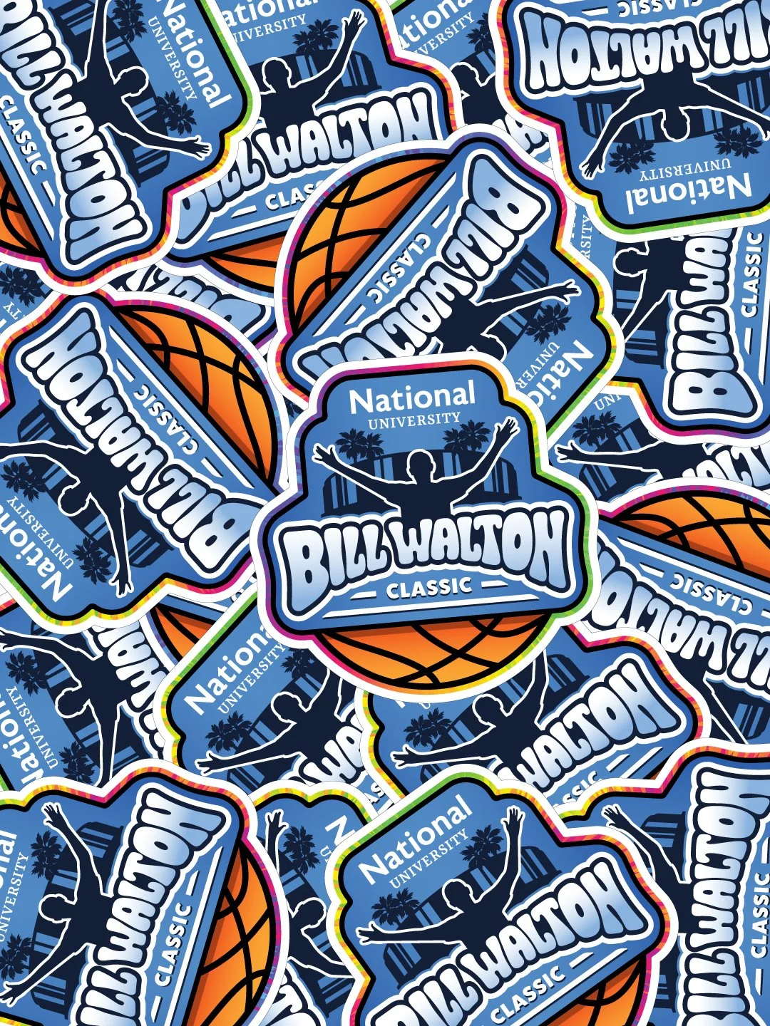 Bill Walton Classic sticker and badge design