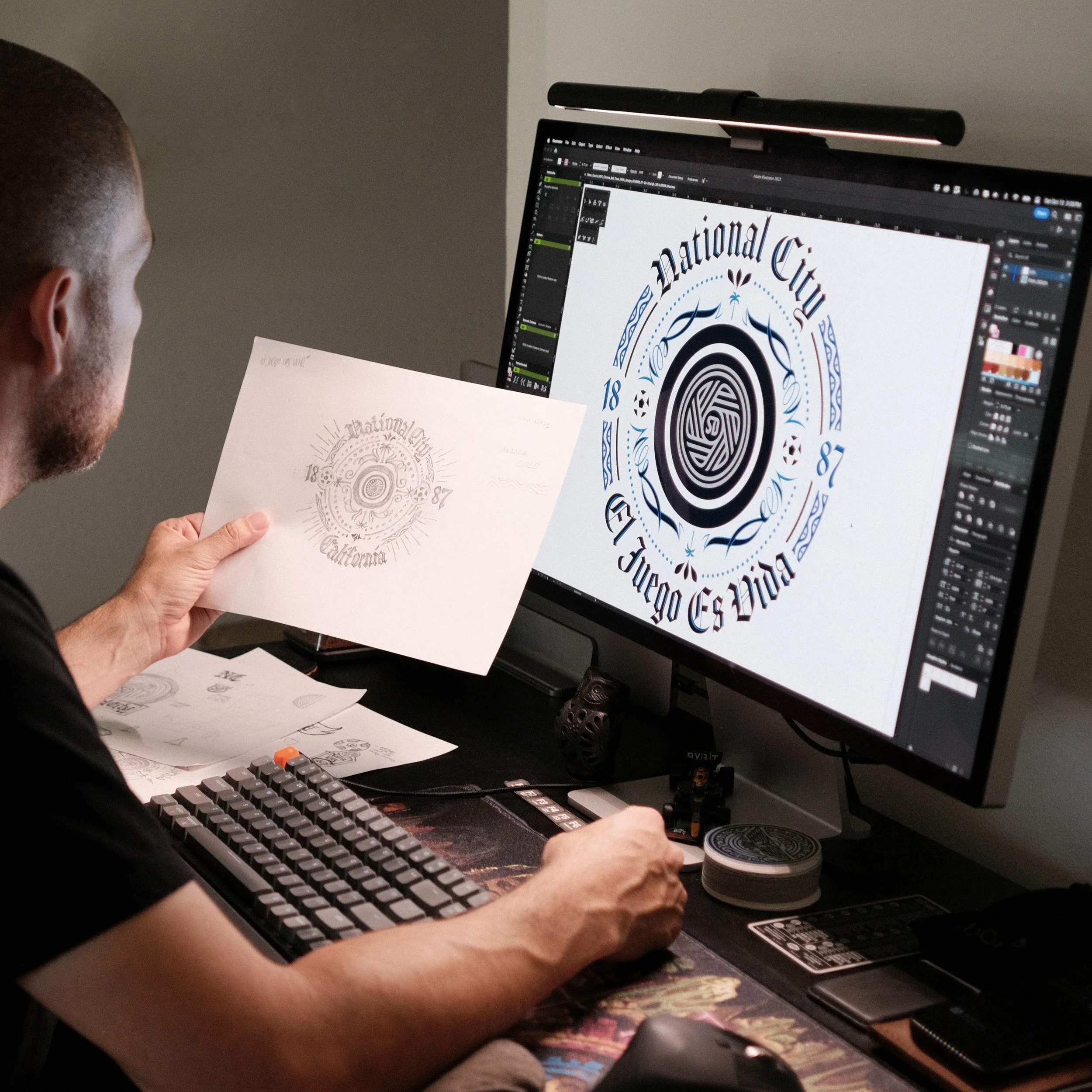 Chrome Ball tour original sketch design