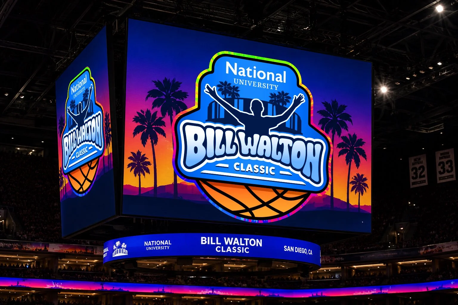 Bill Walton Classic jumbotron in San Diego