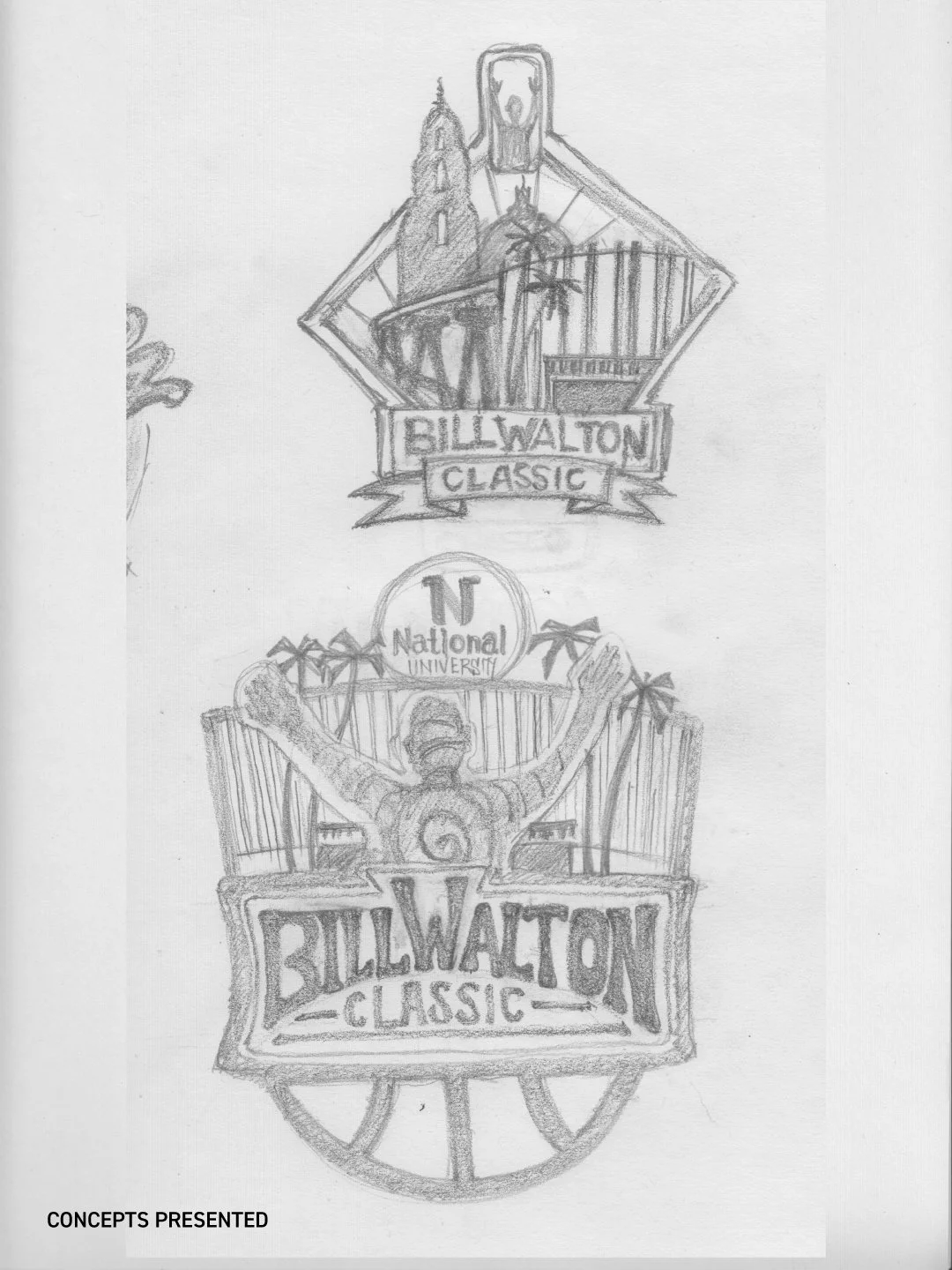 Bill Walton Classic Logo sketches presented