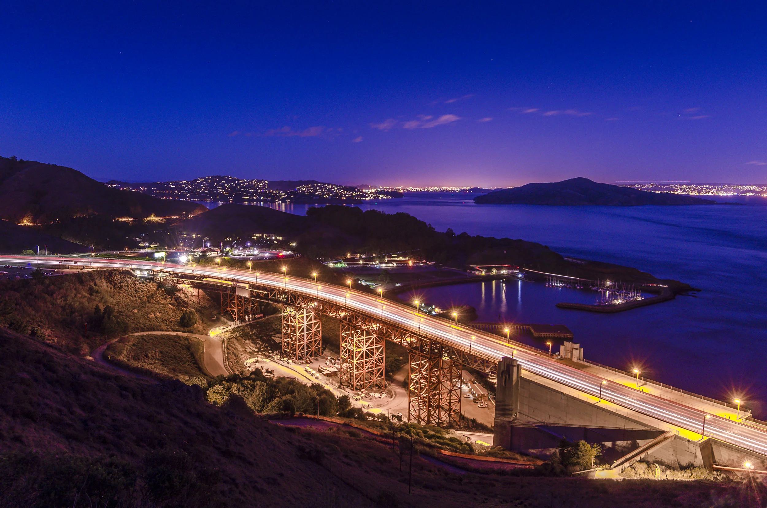 Hwy 101 construction at the Golden Gate Bridge