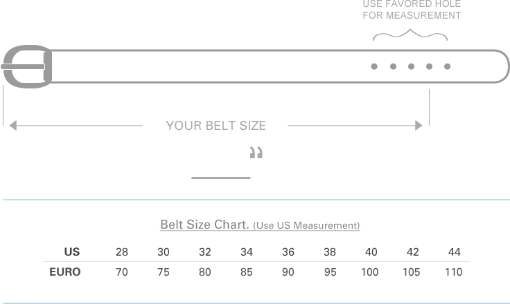 Belt Size 110 Chart