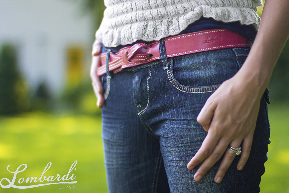 Lombardi Leather Nicole Pink Belt.jpg