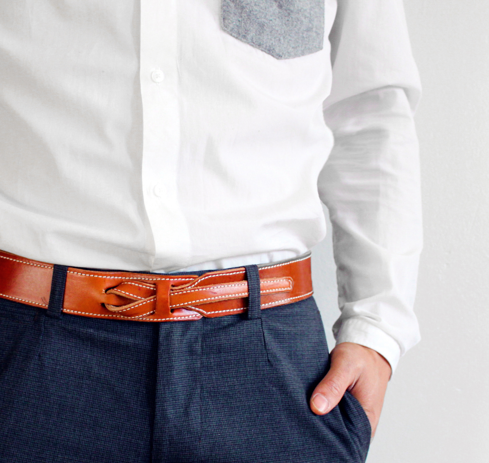 Brits Brown Cinch Knot Belt