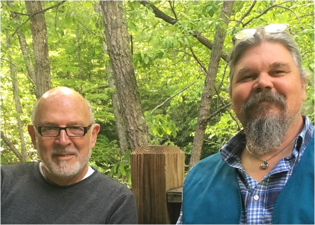 THE SACRED ART OF DYING: Third Messenger co-founders Said Osio, left, and Greg Lathrop promote community events such as the popular Death Cafe, a community forum that invites participants to engage in conversation about death and dying. Photo courtesy of Greg Lathrop