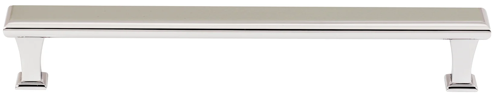 106A310-8-PN Manhattan handle 8in ctc solid brass, polished nickel finish. Also available in satin nickel, polished chrome and bronze.